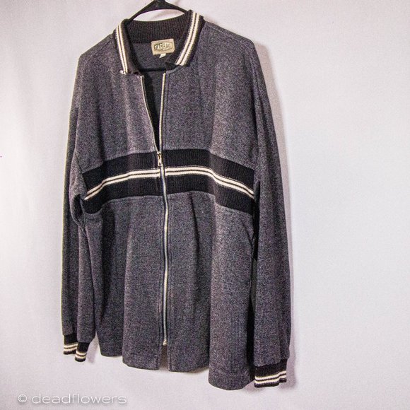 Vintage TagRag 90's Zip-up Gray Sweater size Large - Picture 4 of 7